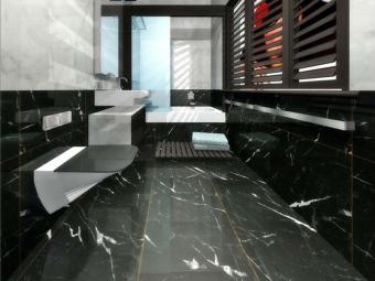 polished Black Marquina Marble